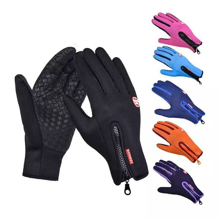 Winter Touchscreen Motorcycle Gloves – Waterproof Fleece Riding Sports Gloves