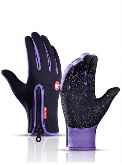 Winter Touchscreen Motorcycle Gloves – Waterproof Fleece Riding Sports Gloves
