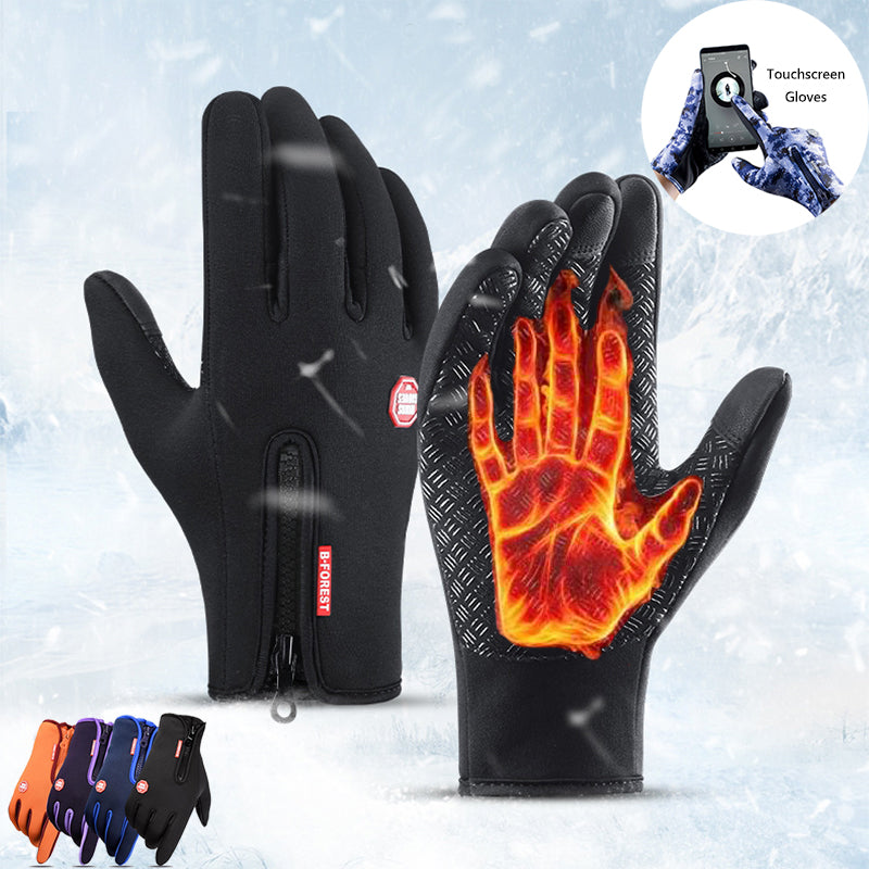 Winter Touchscreen Motorcycle Gloves – Waterproof Fleece Riding Sports Gloves