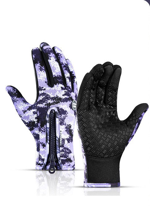 Winter Touchscreen Motorcycle Gloves – Waterproof Fleece Riding Sports Gloves